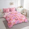 thumbnail image 3 of Homewish Animal Horse 7pcs Bedding Comforter Set For Teens Boys Girls,Chic Flowers Queen Bedding Sets Super Cozy,Western Farmhouse Queen Sheet Sets,Breathable Home Decor,Reversible, 3 of 8