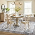 thumbnail image 7 of Jamfeel Boho Area Rugs for Living Room Low Pile Vintage Printed Carpet Washable Rug for Kitchen Bedroom Dining Room 6'x9' Gray and Blue, 7 of 7
