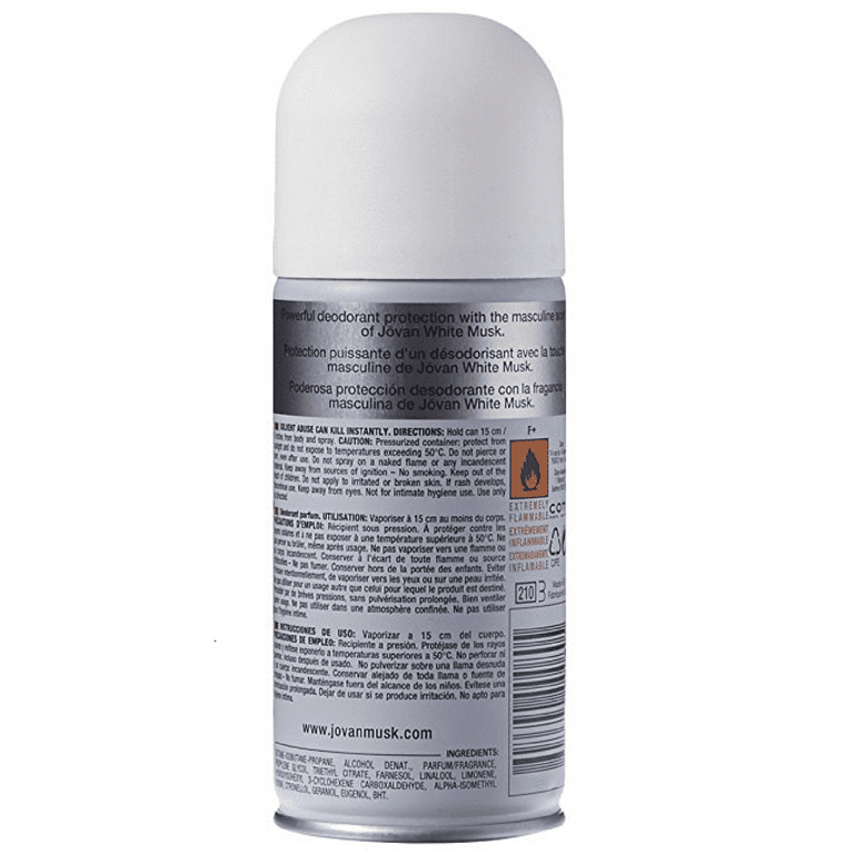 JOVAN WHITE MUSK by Jovan Deodorant Spray 5 oz for Walmart.com