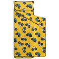 thumbnail image 2 of Monster Cartoon Truck Yellow Pattern Teens Toddler Nap Mat with Pillow, Sleeping Mat Bag for Preschool Daycare 59"x22", 2 of 6