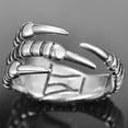 thumbnail image 2 of Stainless Steel Claw Ring for Unisex Silver Gothic Hiphop Cocktail Ring Punk Style Size 7-12, 2 of 3