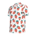 thumbnail image 2 of Balery Strawberries Printed Men’s Short Sleeve Polo Shirt, Midweight Men's Shirt,Golf Polo shirts -Small, 2 of 9