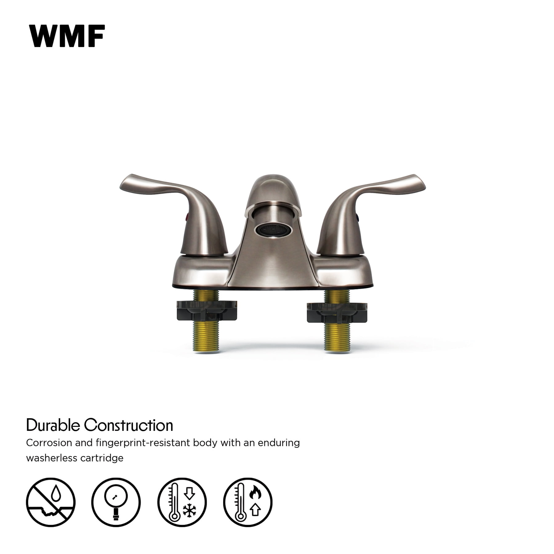 WMF Stainless Steel Silver 2-Handle Bathroom Sink Faucet