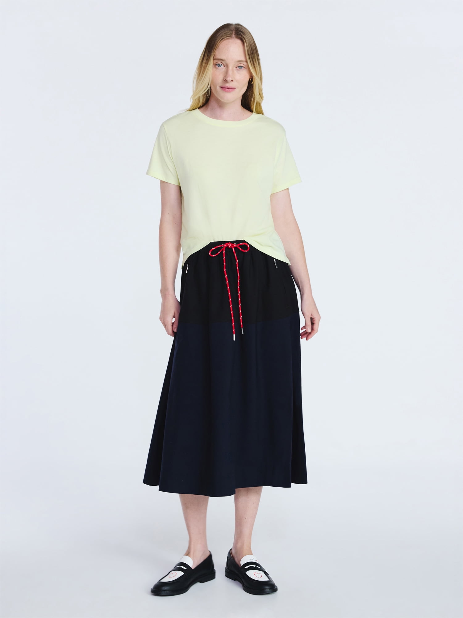 Free Assembly Women's and Women's Plus Cotton Cropped Boxy Tee with Short Sleeves, Sizes XS-4X