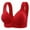 Red, variant on Women's Fixed Cup Front Opening Underwear Large Size Without Steel Ring Thin Vest Style Underwear Support Bra Women Bra Set And Underwear plus Size Sports Bras for Women Workout Women Sports Bra High