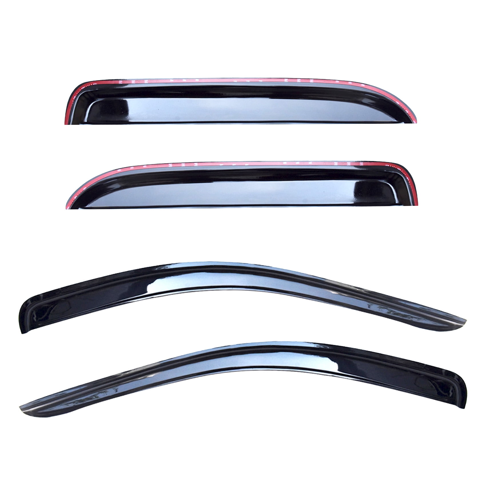 Genrics Side Window Deflectors Visor Vent Rain Guard Replacement for 2002-2009 Dodge Ram Quad Cab