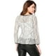 thumbnail image 5 of Blusas Top Peplum De Encaje Semitransparente Allegra K Blanco 3XL, 5 of 6