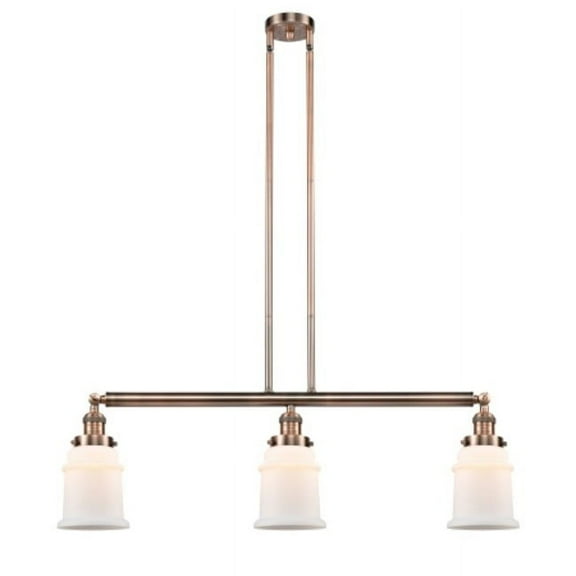 Innovations Lighting 213 Canton Canton 3 Light 39" Wide Linear Chandelier - Antique Copper