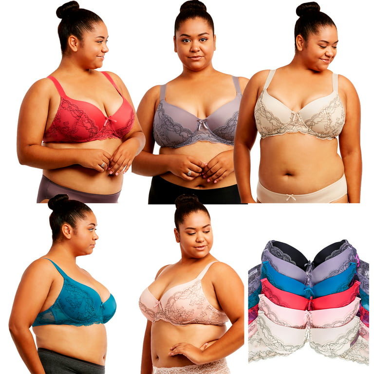 144 Wholesale Sofra Ladies Full Cup Plain Dd Cup Bra - at 