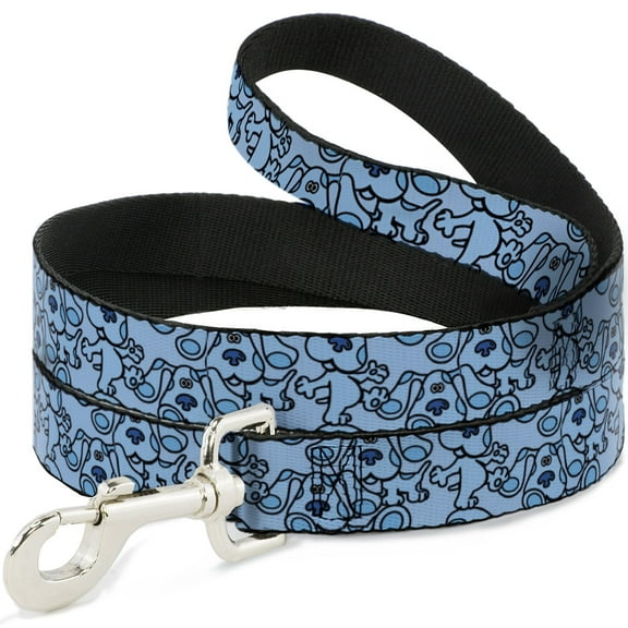 Nickelodeon Pet Leash, Dog Leash, Blues Clues Blue Poses Scattered, 4 Feet Long 0.5 Inch Wide