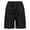 Black, variant on Grblisyd Shorts for Girls Summer Solid Color Elastic High Waist Cargo Drawstring Bermuda with Pockets Teen Kids Casual Knee