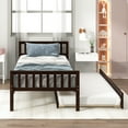 thumbnail image 5 of Harper & Bright Designs Twin Size Daybed with Trundle, Wooden Platform Bed with Headboard and Footboard for Bedroom, Espresso, 5 of 9