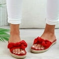 thumbnail image 6 of Eoperou Women Solid Color Leopard Print Bowknot Non-slip Open Toe Slippers Flat Sandals, 6 of 8