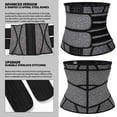 thumbnail image 3 of COMFREE Neoprene Sauna Waist Trainer Corset Sweat Belt for Women Men Weight Loss Body Shaper Compression Trimmer Workout Fitness Fat Burn Back Support, 3 of 8