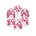 thumbnail image 7 of 13 Inch Round Placemats Set of 6, Pink Ribbon Non Slip Heat Insulation PP Table Mats, Wings Romantic Love Heart Flowers Vintage Washable Place Mats for Kitchen Dining Party Table Decor, 7 of 7