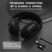 ATTACK SHARK L80 Ultra-Light Tri-Mode Gaming Headset Lightweight Wireless Gaming Headset for PC/PS4/PS5/Switch/Xbox