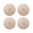 thumbnail image 1 of 4PCS Round Placemats Restaurant Hollow PVC Decoration Meal Mat Anti-Hot Dining Table Line Mat Steak Plate Pad Golden, 1 of 7