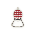 thumbnail image 1 of Decoracion roja patron de Blanca Navidad Acero inoxidable Metal cerveza tapa sacacorchos, 1 of 3
