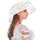 thumbnail image 3 of Sombrero de ala ancha de verano para mujer Fdelink, blanco, 3 of 6