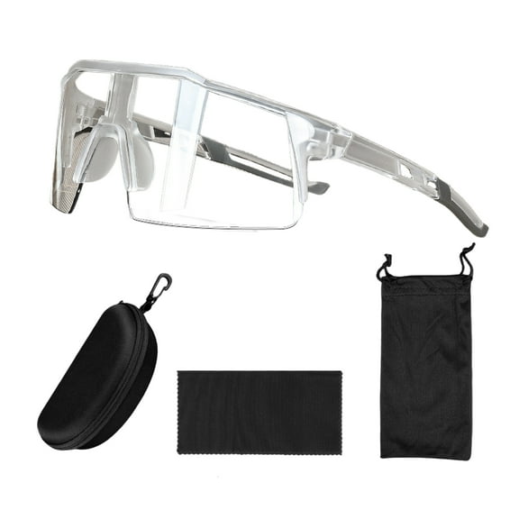 Jkung Outdoor Photochromic Cycling Glasses UV Protection Windproof Lightweight Men Women Running Mountain Bike Sports Goggles Eyewear