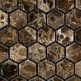 thumbnail image 2 of Emperador Dark Marble Polished 1" Mini Hexagon Mosaic Tile, 2 of 3