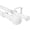 Glossy White, variant on Urbanest Adjustable Double Curtain Rod Set Fluted Ball Flat Button Finials – 1″ Front & 3/4″ Back Rod With Antique Brass Rod, 28–48 Inches
