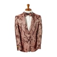 thumbnail image 2 of Mens 2 Button Dusty Rose & Pink Floral Paisley Prom & Wedding Blazer By Alberto Nardoni Nardoni Brand Designer, 2 of 3
