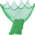 thumbnail image 1 of Xiao Hua Red de pesca de algodón decorativa de 79 pulgadas con temática de playa, decoración de pared para el hogar, dormitorio, fiesta, red de pesca decorativa, verde, 1 of 4