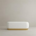 thumbnail image 2 of Pemberly Row Modern Bench in Champagne Gold and Ivory Boucle, 2 of 7