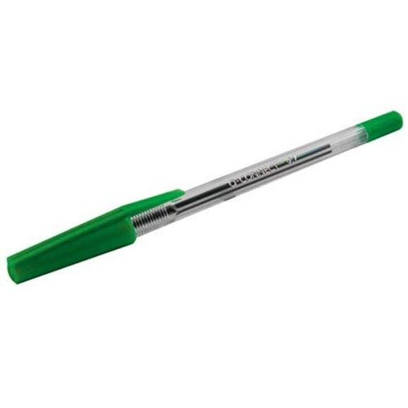 Q-Connect 3 Stylos à Bille Moyens, Vert, Lot de 50