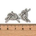 thumbnail image 2 of 20 pc 304 Stainless Steel Pendants Kont Charm Stainless Steel Color 16.5x21x3mm Hole: 1.8mm, 2 of 3