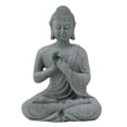 thumbnail image 1 of Estatua de Buda de arenisca verde, escultura budista sentada, adorno para sala de estar y patio, 7135K-01, 1 of 14