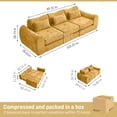 thumbnail image 2 of 102in Sectional Sofa for Living Room, Convertible Cloud Sofa Bed Sleeper, No Assembly Needed, Yellow, 2 of 7