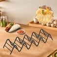 thumbnail image 4 of ​​Stainless Steel Taco Stand Holder Commercial-Grade Serving Rack Wavy Tray For Nachos Burritos Countertop Display​​, 4 of 5