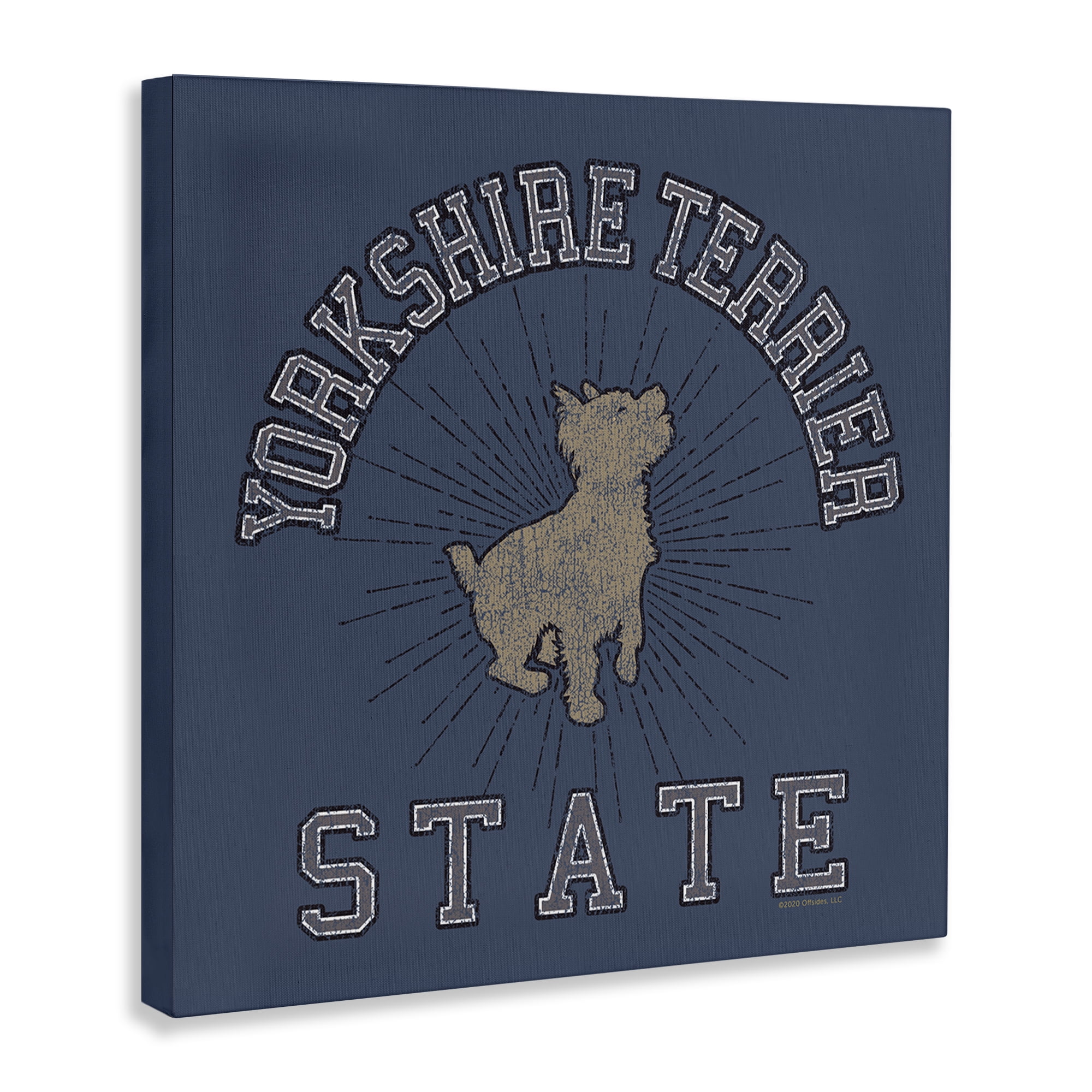 Stupell Industries Yorkshire Terrier State Novelty & Humor Painting Wrapped Canvas Art Print Wall Art, 24 x 24