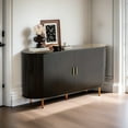 thumbnail image 3 of AISWORD Sideboard Buffet Cabinet with Storage, Adjustable Shelves and Sliding Tambour Door, 55" Black, 3 of 6