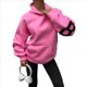 thumbnail image 2 of Sudaderas con Capucha de Moda para Mujer, Sudaderas Holgadas de Gran Tamaño, Camisetas de Larga, Corte Holgado. Rosa Roja XL, 2 of 8