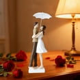 thumbnail image 2 of Cheapark Valentine's Couple Under Umbrella Resin Figurine Sweet Romantic Scene Home Gift and Wedding Centerpiece Decor Valentin e's Day Sentimental Accent, 2 of 6