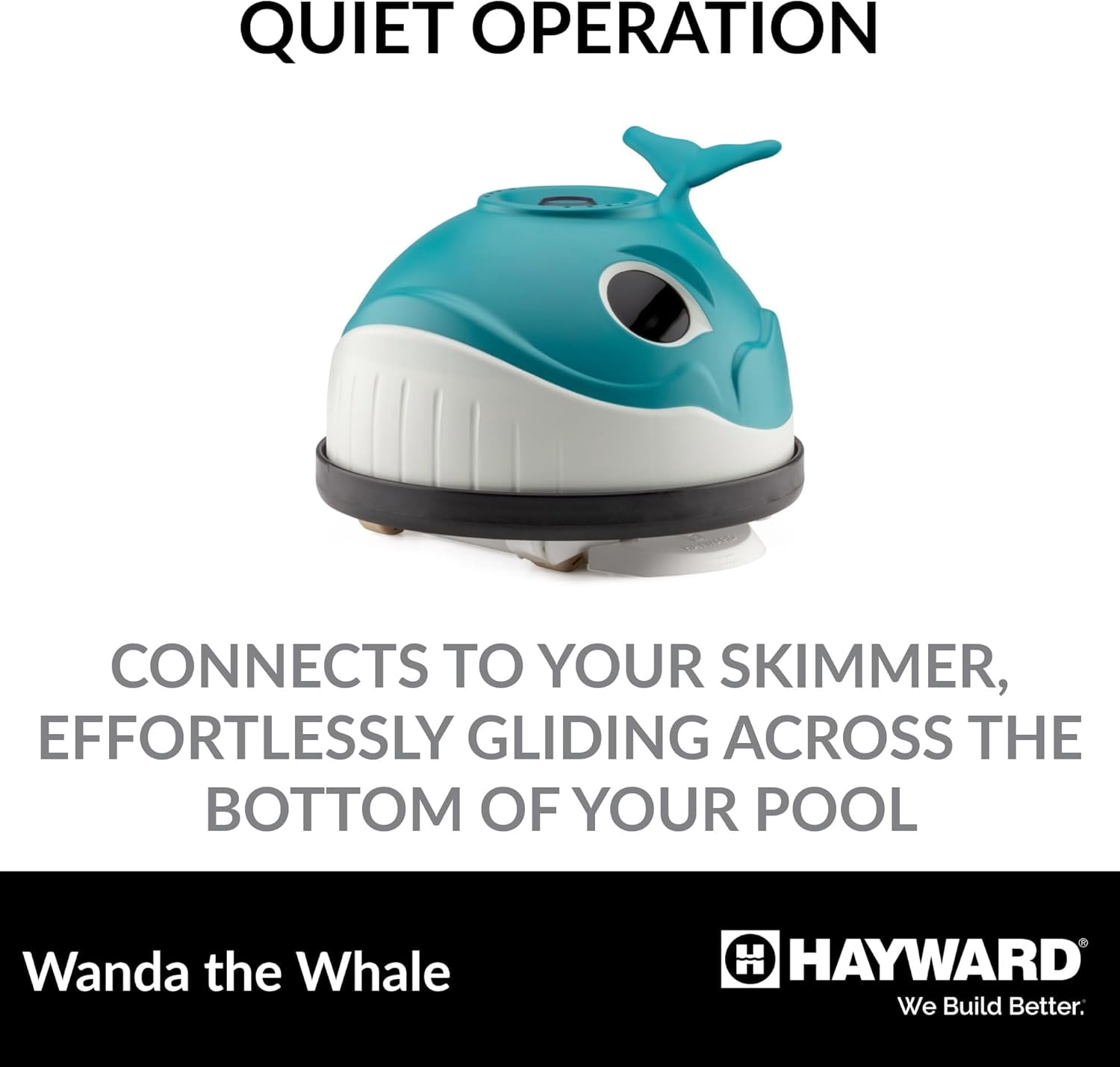Automatic Suction Side Pool Vacuum, Quiet Self-Propelled Cleaner with 32 Ft Hose