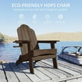 thumbnail image 5 of Dycanpo Folding Adirondack Chairs Set of 2,Fire Pit Patio Garden Chair with Cup Holder,Dark Brown, 5 of 7