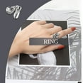 thumbnail image 4 of Bucle de tejer Qarigey anillo de apertura vintage plata oscura, 4 of 6