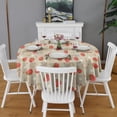 thumbnail image 2 of Red Strawberry Plants Fruit Round Tablecloth 60"x60",Wrinkle Wipeable Table Cloth for Kitchen Dining Room Picnic Patio Party, 2 of 6