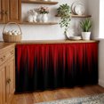 thumbnail image 3 of Red Black Ombre Cabinet Curtains for Kitchen 28"W x 51"L, Abstract Modern Lines Gradient Under Sink Skirt Magic Tape Short Curtain Decorative Privacy Panel for Pantry Cabinet Opening, 3 of 9