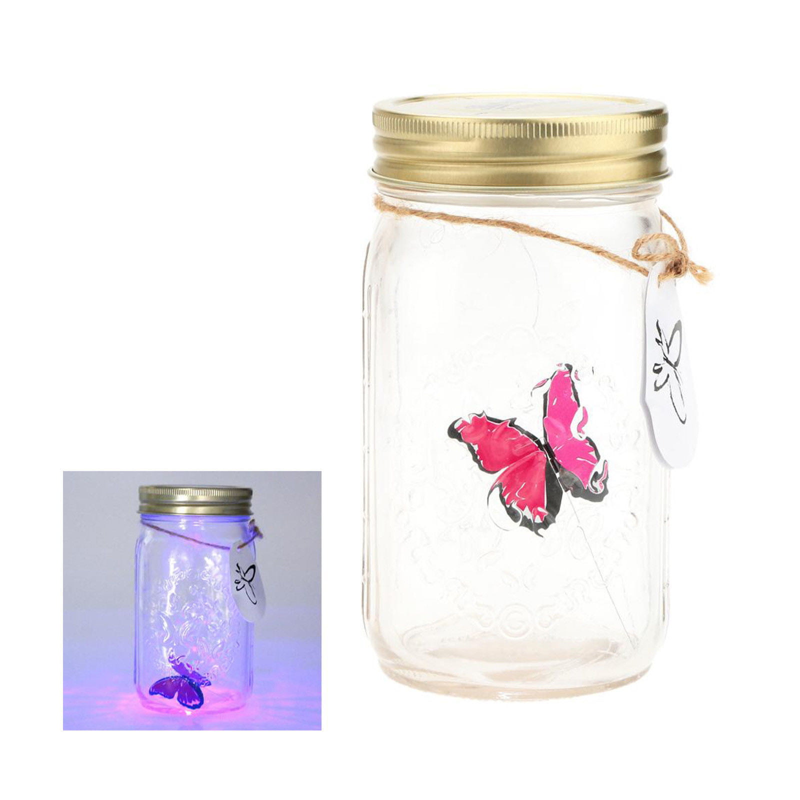 Lallisa Glass Animated Butterfly in a Jar with LED Light Romantic Butterfly  Jar Moving Butterfly Decorations for Gift (Blue): Buy Online at Best Price  in Egypt - Souq is now