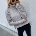 thumbnail image 3 of Vedolay Sweaters for Women Trendy Women's Oversized Casual Crew Neck Long Sleeve Lightweight Knit Sweater,Gray XL, 3 of 5