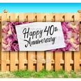 thumbnail image 1 of Happy 40th Anniversary 13 oz Vinyl Banner With Metal Grommets, 1 of 4