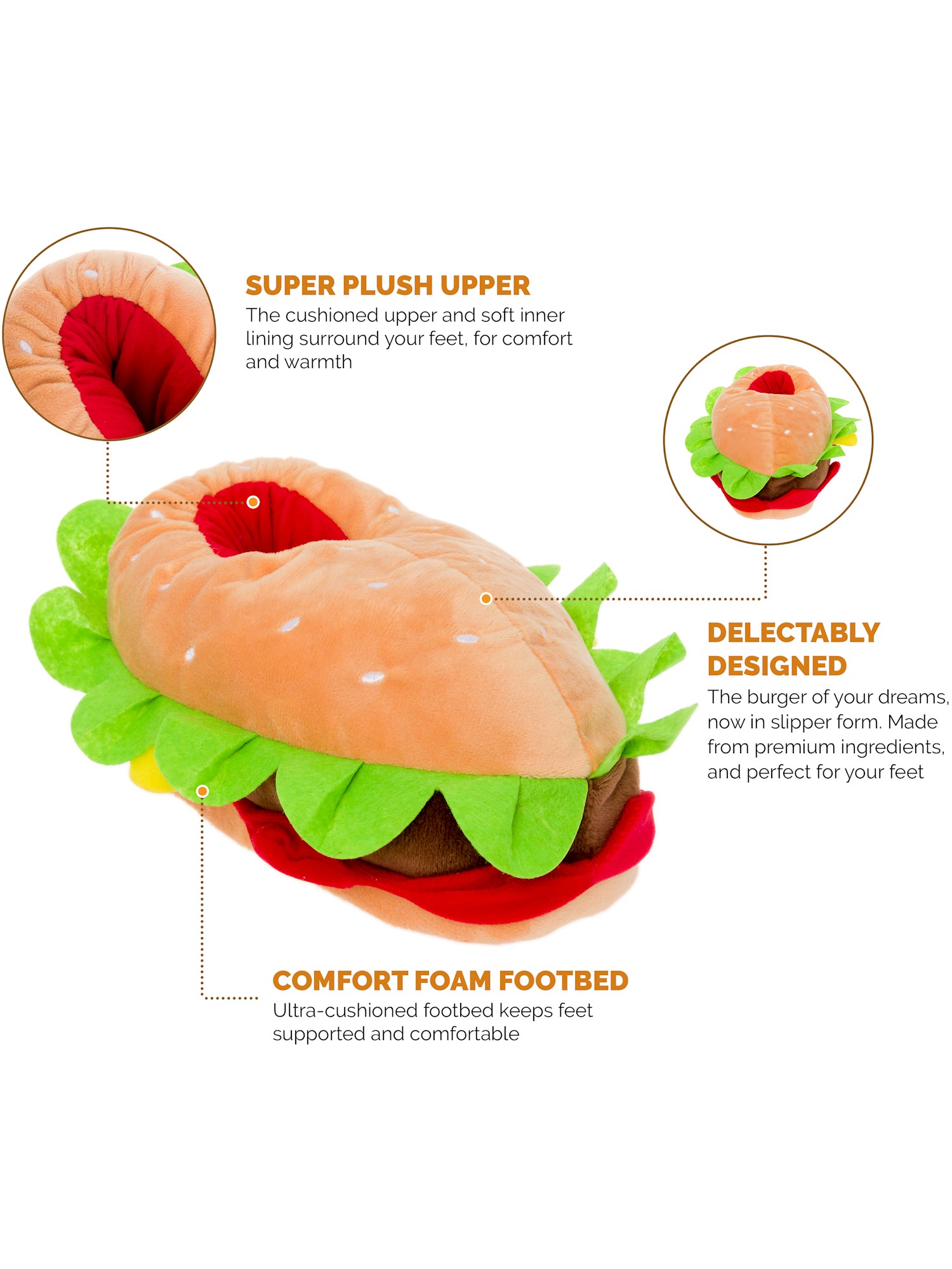 hamburger slippers