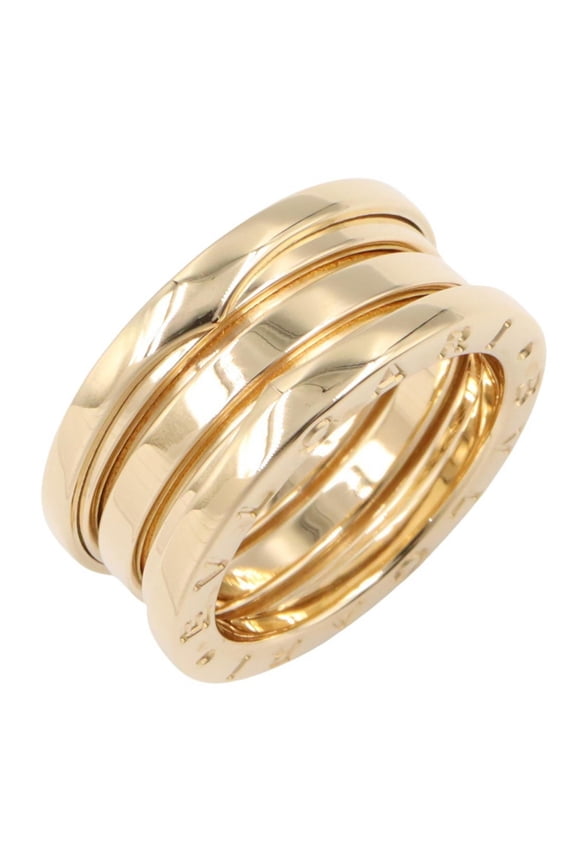 Pre-Owned Bvlgari Bulgari B-zero1 Ring, 3-band ring, 18K (yellow gold), women's, gold tone.