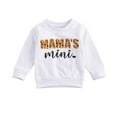 thumbnail image 1 of Bébé Enfant en Bas Âge Sweat-Shirts Maman Mini O Cou Manches Longues Pull Col Rond Vêtements Chauds Automne Hiver, 1 of 6