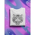 thumbnail image 3 of Black And White Tiger Sketch Sweatshirt Women -SPIdeals Designs, Female XX-Large, 3 of 4